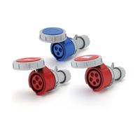 Prise et prise industrielle bleue 16A 32A IP67, 1 pièce, trois trous, quatre trous, cinq trous, siège droit, prise dissimulée(2132-3 core16A)