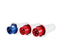 Prise et prise industrielles, connecteur étanche, 3 broches, 4 broches, 5 broches, 16A/32A, IP44, connexion électrique étanche, prise murale(63A Plug,10 Pcs,4 Pin)