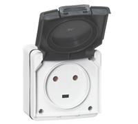 Prise étanche 2P+T 20A Plexo complet IP55 saillie - gris - LEGRAND - 91655