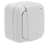 Prise Étanche 2P+T Blanc - Prise Électrique Murale avec Terre - Protection Humidité - Intérieur/Extérieur Protégé - 230V - IP54 - Prise garage