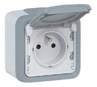 Legrand Prise étanche 069731 2P+T Plexo complet saillie 16 A Gris