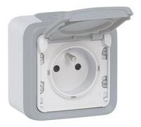Legrand Prise étanche 069731 2P+T Plexo complet saillie 16 A Gris