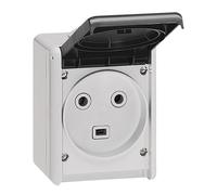 Prise étanche 2P + T PLEXO complet saillie LEGRAND 055872