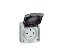 Prise étanche 3P+T+N 20A Plexo complet IP55 saillie - gris - 91657 - Legrand