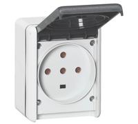 Prise étanche 3P+T+N PLEXO complet gris IP44 32 A LEGRAND 055877