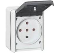 Legrand Prise étanche Plexo complet 3P+T+N 32A IP44 saillie gris 055877