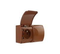 Prise étanche à l'air 2x 2P+Z encastrée IP44 162-02