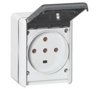 Legrand Prise étanche Plexo complet 3P+T+N 32A IP44 saillie gris 055877