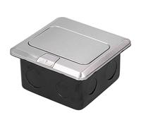 Prise EU Boîtier de Prise au Sol Intégré étanche en Acier Inoxydable Prise de Sol 2 Voies AC 250 V