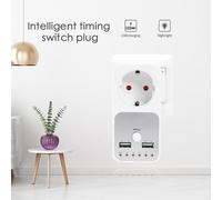 Prise Eu Intelligente Pour Maison, Commutateur De Compte ? Rebours, ?Conomie D'?Nergie, Compatible Avec Iphone Ipad Mp3 Mp4