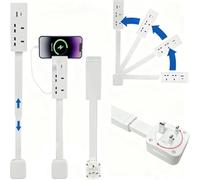 Prise Extensible Derriere Meuble, Outlet Extender, rotatives à 180°,avec Ports USB-A, USB-C et 2 Prises Secteur