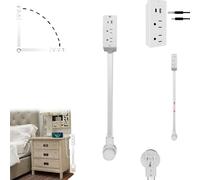 Prise Extensible Derriere Meuble,Prise Extensible,Outlet Extender, rotatives à 180°,avec Ports USB-A,USB-C et 2 Prises Secteur,Extensibles de 55 à 86 cm,utilisables derrière Un canapé-A