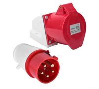 Prise extérieure étanche 32 A 5 broches IP44 industrielle | Étanchéité IP44, résistant à la poussière, aux éclaboussures, utilisation sûre de l'électricité en plein air