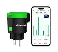 Prise Exterieure Etanche, Prise Connectée, GreenSun Prise Connectée Alexa, Prise Programmable Exterieure, Prise Compteur d'Énergie, Minuteur Prise Electrique, Prise Connectée Extérieure, IP44 Étanche