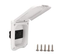 Prise Extérieure Étanche; prise USB camping - car, Boîtier Multifonction ABS UV Résistant, 2/3 Broches + 2 Ports USB - IP44 Étanche, Couvercle Magnétique 180°, Installation F