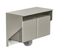 Prise extérieure/humide PIWI en saillie IP44 double Schuko 16A/230V Acier
