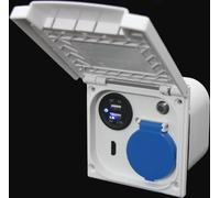 Prise extérieure multifonctionnelle camping-car 220V 230V antenne satellite USB HDMI diamant