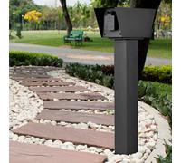 Prise Externe Colonne D'Energie Distributeur de Courant Noir Acier Inox 2-Fach