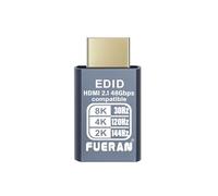 Prise factice HDMI 2.1 4K 120 Hz - Émulateur d'affichage virtuel haute résolution pour PC, casques VR et adaptateur d'affichage fantôme sans tête EDID (8K/30Hz-4K/120Hz-1P-hui)