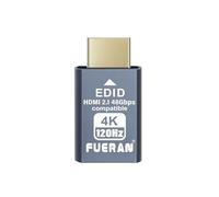 Prise factice HDMI 2.1 4K 120 Hz - Émulateur d'affichage virtuel haute résolution pour PC, casques VR et adaptateur d'affichage fantôme sans tête EDID pour minage de crypto-monnaie (2.1-4K/120Hz