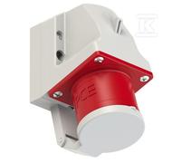 Prise femelle à clapet 32A 4P 400V 6H IP44 524-6D