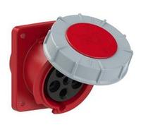 PCE Prise murale PCE 435-6 63 A 5 pôles 6 h IP67 Power Twist 400 V Bride 100×112 mm