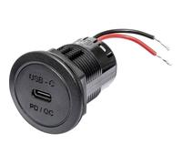 ProCar Prise femelle encastrée Power USB-C PD/QC 60 watts sans LED 12 V, 24 V