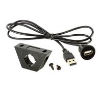 Prise femelle USB encastrée - ACV - 44-1000-007 - Rond - Fixation horizontale - Plastique