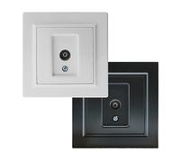 Prise finale TV - module électrique de 84 x 84 x 40 mm en noir mat, idéal pour les connexions audiovisuelles. Fabriqué avec des matériaux de haute qualité. *
