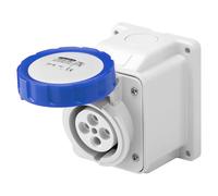 Prise Fixe Encastrée 10 Degrés IP67 2P+T 16A 200-250V Bleu Câblage À Vis