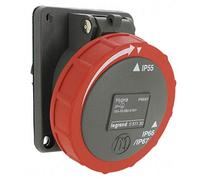 Prise fixe Hypra 16A - 3P+T - 380V~ à 415V~ - plastique - IP66/67-55
