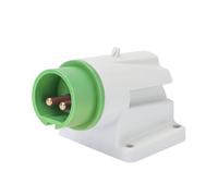 Prise Fixe Murale 90 Degrés IP44 2P 16A 20-25V 40-50V Vert Câblage À Vis