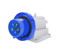 Prise Fixe Murale 90 Degrés IP67 2P+T 16A 200-250V 50/60Hz Bleu Câblage À Vis