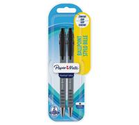 Prise Flexible Ultra Moyen Pointe Rétractable Stylo à Bille Stylos,Noir 2 Lot -