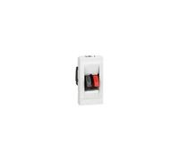 Prise haut-parleur - LEGRAND - 078751 - Blanc - A encastrer - 2 pôles 2P+T