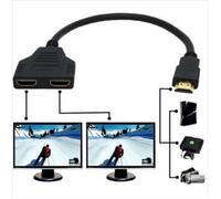 Prise HDMI 1 mâle vers Double HDMI 2 femelle Y adaptateur de câble de répartiteur LCD LED HD TV
