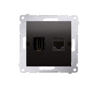 Prise HDMI + ordinateur RJ45 cat.6 Simon 54 DGHRJ45.01/48