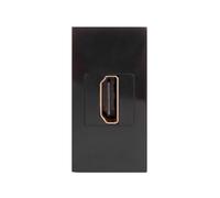 Maclean MCE720B HDMI Steckdose Modulare Wandsteckdose Unterputzdose Wanddose Einbaudose Unterputz Montage (HDMI Steckdose, Schwarz)