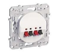 Prise HP (haut-parleurs) Blanc - SCHNEIDER - Odace - Prise haut-parleurs - Carré - Intérieur - Electrique
