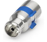 prise IEC pour câble satellite,câble d'antenne,câble coaxial avec ¿ 6,5-7,5 mm,facile à monter soi-même,chromé,lot de 6