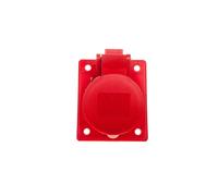 Prise inclinée panneau 16A 4P 400V/70x85/ rouge IP44 414-6