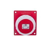Prise inclinée panneau 16A 4P 400V rouge POWER TWIST 4142-6