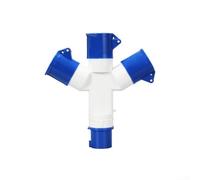 Prise industrielle à trois voies 16 A 32 A connecteur électrique de type Y en polypropylène ignifuge haute conductivité pour environnements difficiles Bleu (bleu)