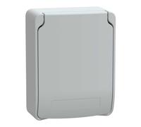 Prise industrielle Mureva socle prise de courant à vis FR 2P+T 65x85mm 10 16A 250V IP65 - 81140Y - Schneider