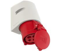 Prise industrielle - PCE - 124-6 - 32A - 4P - IP44 - Rouge