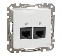 Prise informatique 2xRJ45 cat.6 UTP blanche SEDNA DESIGN SDD111462