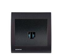 Prise Informatique RJ45 Anthracite Delta Iris + Plaque basic Anthracite-SIEMENS