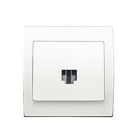 Prise Informatique RJ45 Blanc Delta Iris + Plaque basic Blanc-SIEMENS