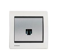 Prise Informatique RJ45 Silver Delta Iris + Plaque M?tal Blanc-SIEMENS