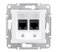 Prise informatique - SCHNEIDER ELECTRIC - SDN4400121 - Double RJ45 - Catégorie 5e UTP - Blanc